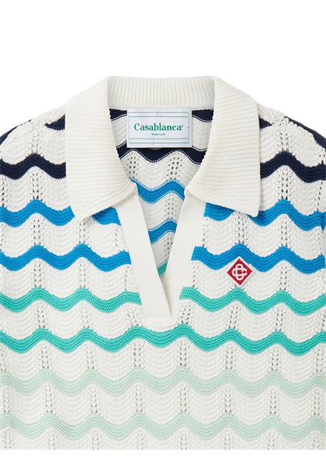 Polo All'Uncinetto Con Onde Sfumate CASABLANCA KIDS | KS25-KW-97701